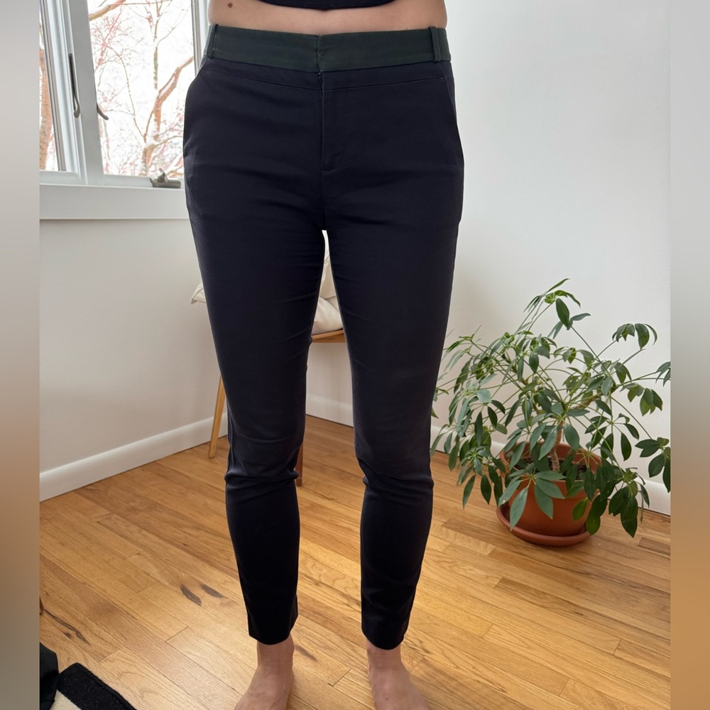 Club Monaco Navy and Green Ankle Pants